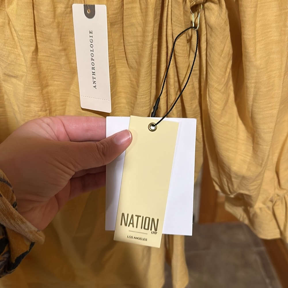 Anthropologie Nation LTD Luca Peasant Top in Daisy NEW - Picture 8 of 10